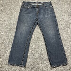 Seven7 Jeans Mens 40x32 Blue Straight Mid Rise Medium‎ Wash Classic Denim